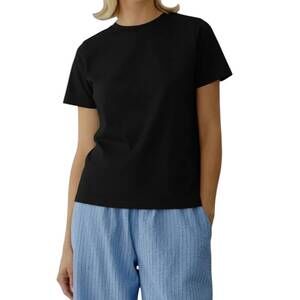 NEW ALL : ROW thick basic short sleeve tee in black